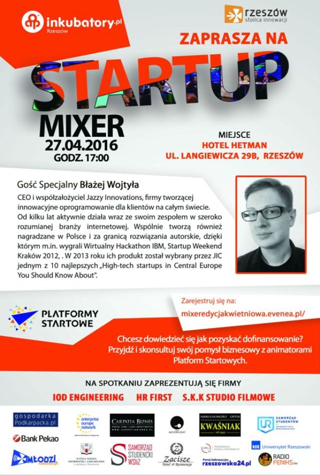 StartUP Mixer Rzeszów - plakat